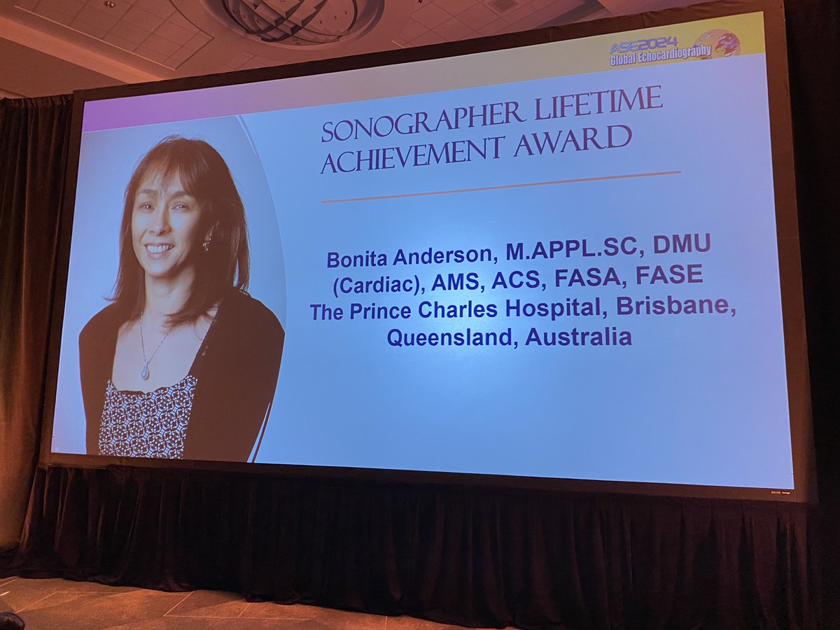 .<a href="/BonitaEcho/">Bonita Anderson</a> wins Sonographer Lifetime Achievement Award at #ASE2024! 👏