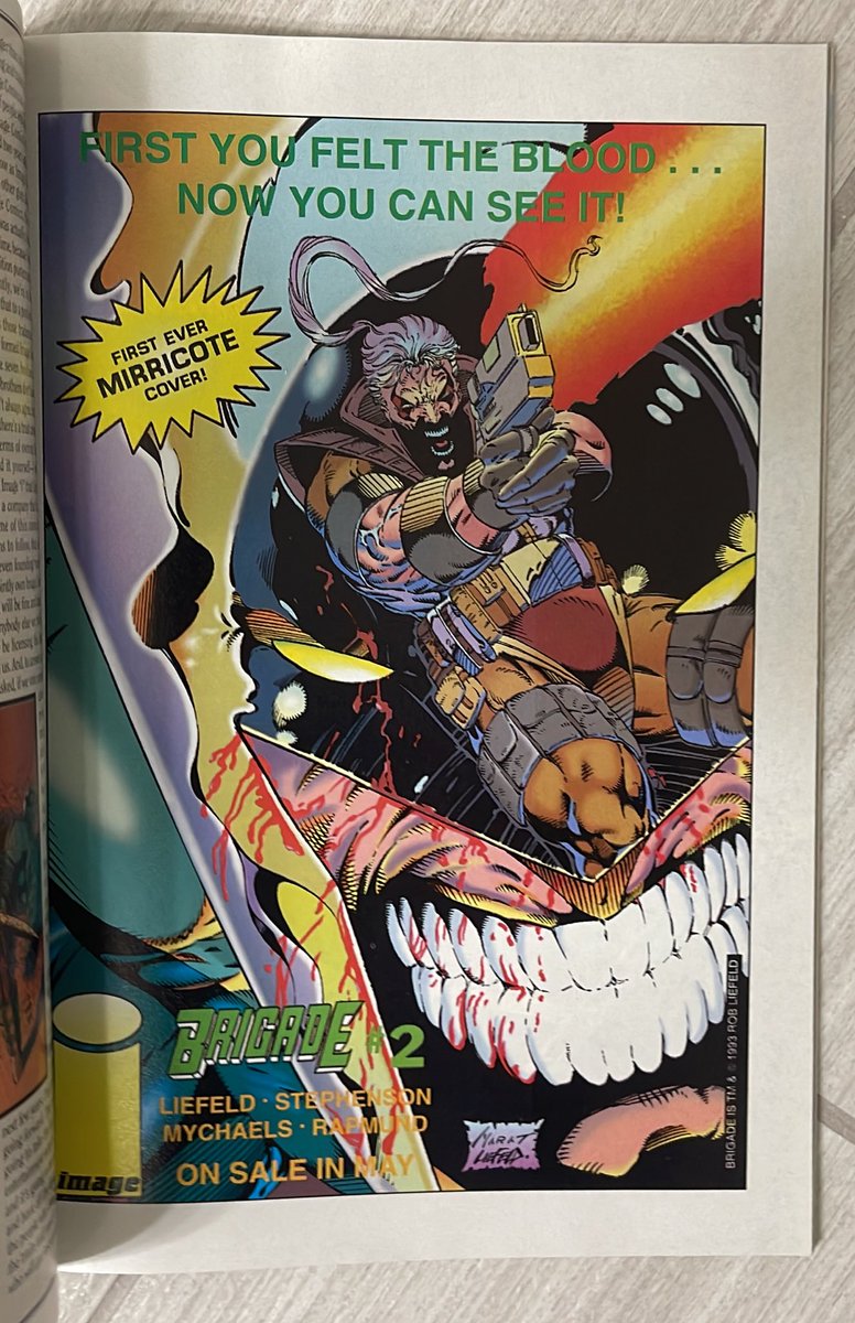 rholmes0520's tweet photo. Coming soon! Brigade #2! From Rob Liefeld and Extreme Studios! First ever mirricote cover!!!! (I gotta admit, I have no idea what a mirricote cover is). Cable? Stryfe? #comicads #comics https://t.co/CVrPrU2IR5
