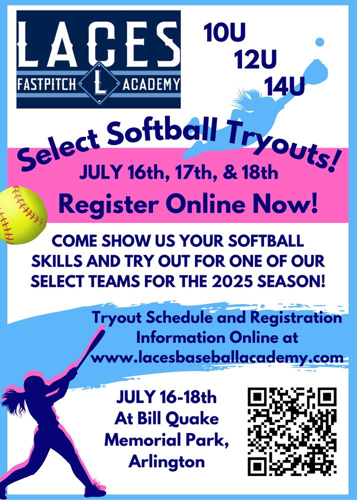 Laces Baseball &amp; FastPitch Tryouts 2025