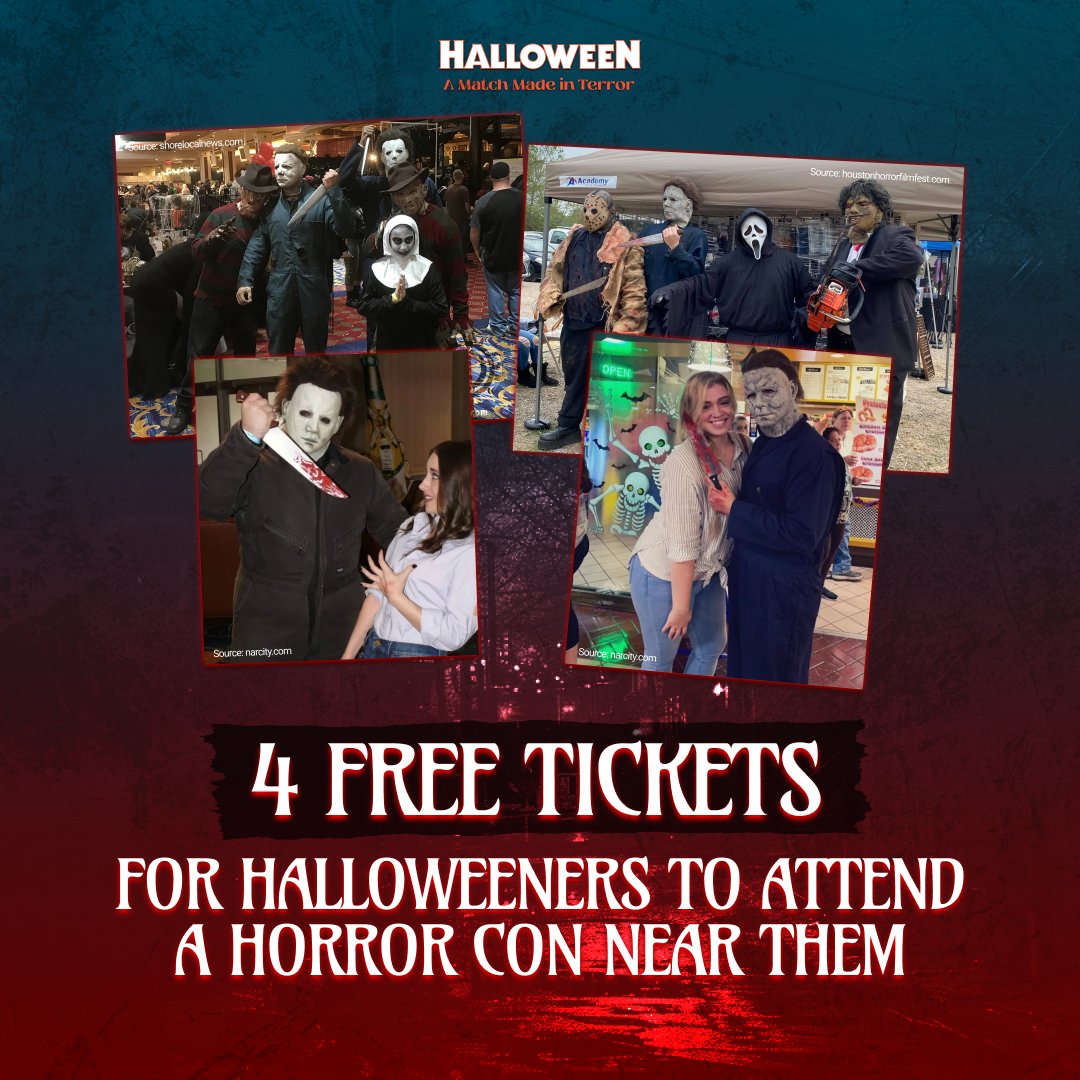 Halloween78Game's tweet photo. ⏰ Time for a ghoulish GIVEAWAY!

We’re offering 4 FREE TICKETS for Halloweeners to attend a Horror Con near them. 😆

Just download the app, follow our IG and submit your name! The contest will be live from June 15 - June 22. Submit now. 📝

Play today—https://t.co/YAPk5vlxAJ. https://t.co/cnaqG4jfku