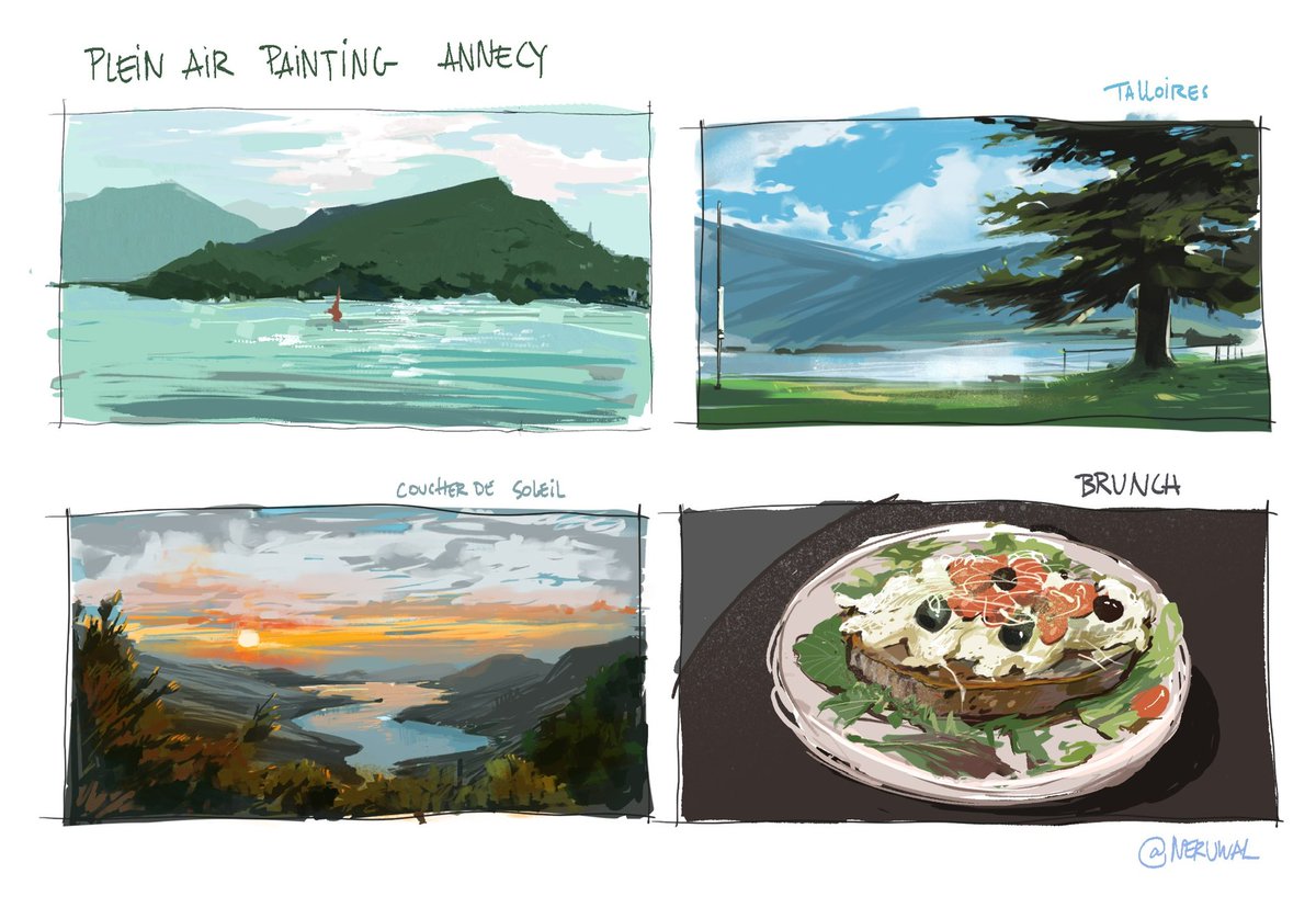 Annecy 🦢 #sketch #rkgk #pleinairpainting