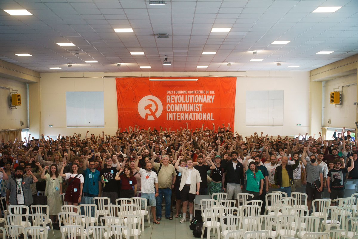 revcomintern's tweet photo. We have founded the Revolutionary Communist International! ✊️✊️✊️ #RCI24 #CommunistsAreComing https://t.co/hXRgrg1a7R