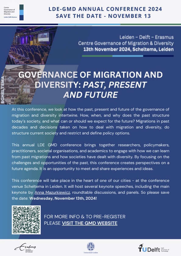 LDE-GMD Conference 2024 - Save the date &amp; Call for Panels‼️

📣 We are thrilled to welcome you to the 2024 LDE-GMD Conference, which will take place on November 13 in Leiden. 

The conference is CALLING FOR PANELS 👀Read more about the conference CFP: lnkd.in/e-tFmp8d