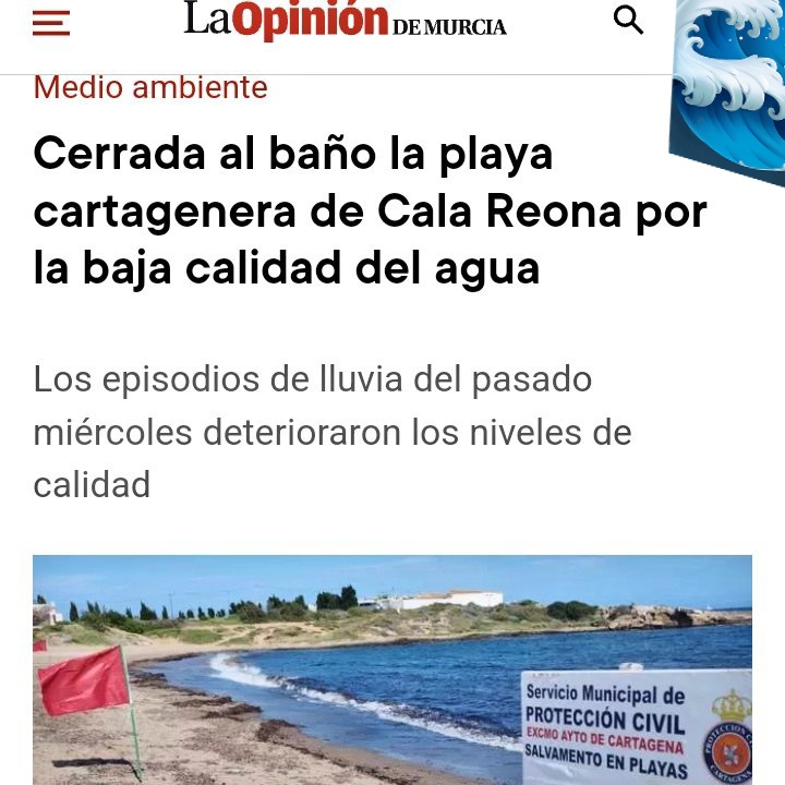 NuestroMarMenor's tweet image. El DRAMA de la Región de Murcia es que hay noticias diarias de CONTAMINACIÓN y agresión al MEDIO AMBIENTE mientras sus dirigentes regionales están literalmente en manifestaciones, partidos o vacaciones.

Jueves tornado con uranio,ayer un lince asesinado, hoy una playa clausurada.