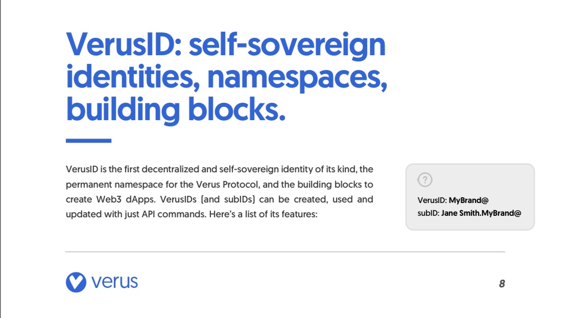 Gamevid4's tweet image. #Verus Self Sovereign ID’s are your own personal websites on the the Verus Internet Protocol 

Take a look at the incredible amount of features, functions, and capabilities under your control when you own one. 👇

$VRSC