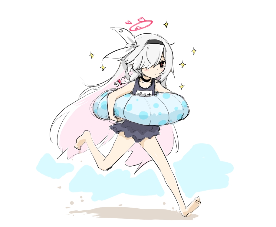 プラナ(ブルアカ) 「取り急ぎ描きなぐる…楽しそうだねプラナ #これを見た人は青が入ってる画像を貼れ 」|ohyo☀️のイラスト