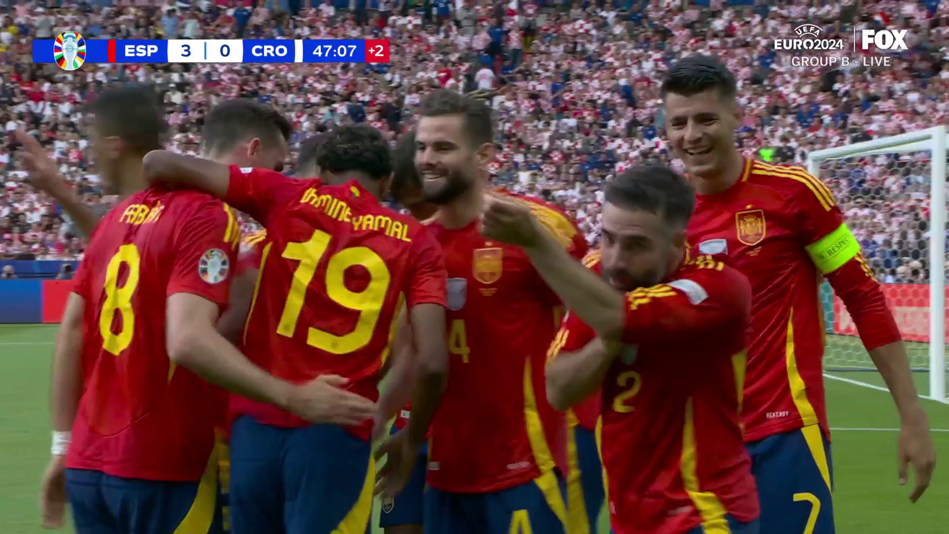 ANOTHER ONE FOR SPAIN BEFORE THE HALF 😱What a sequence to take a 3-0 lead over Croatia 🇪🇸