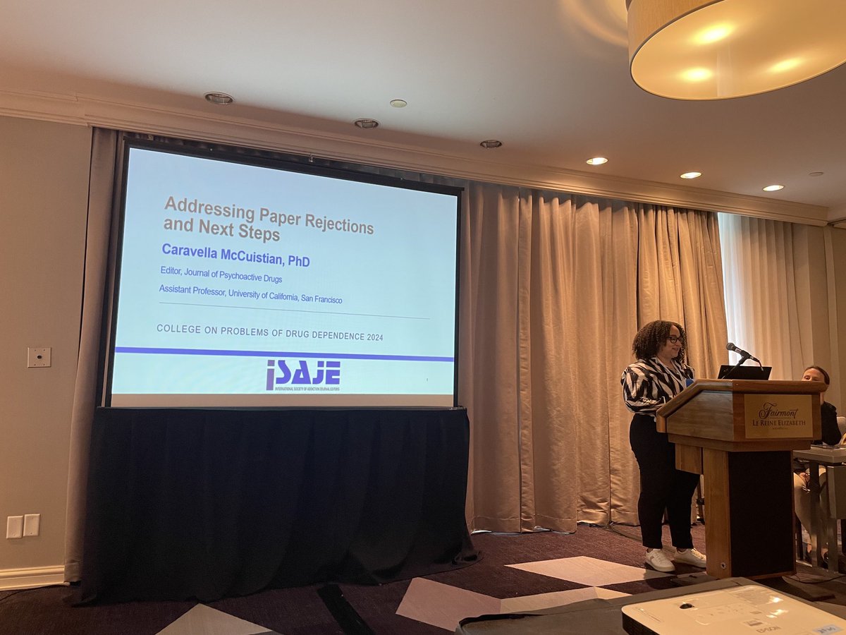 WilliamStoops's tweet image. Thanks to Caravella McCuistian for braving the topic of manuscript rejection! ⁦@AddJournalEds⁩ #cpdd24