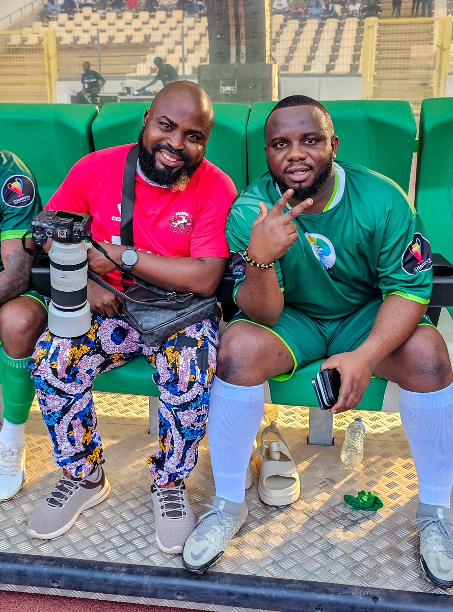 Sabinus meets the photographer he helped with N500K after snapping him at a charity match. 🤪