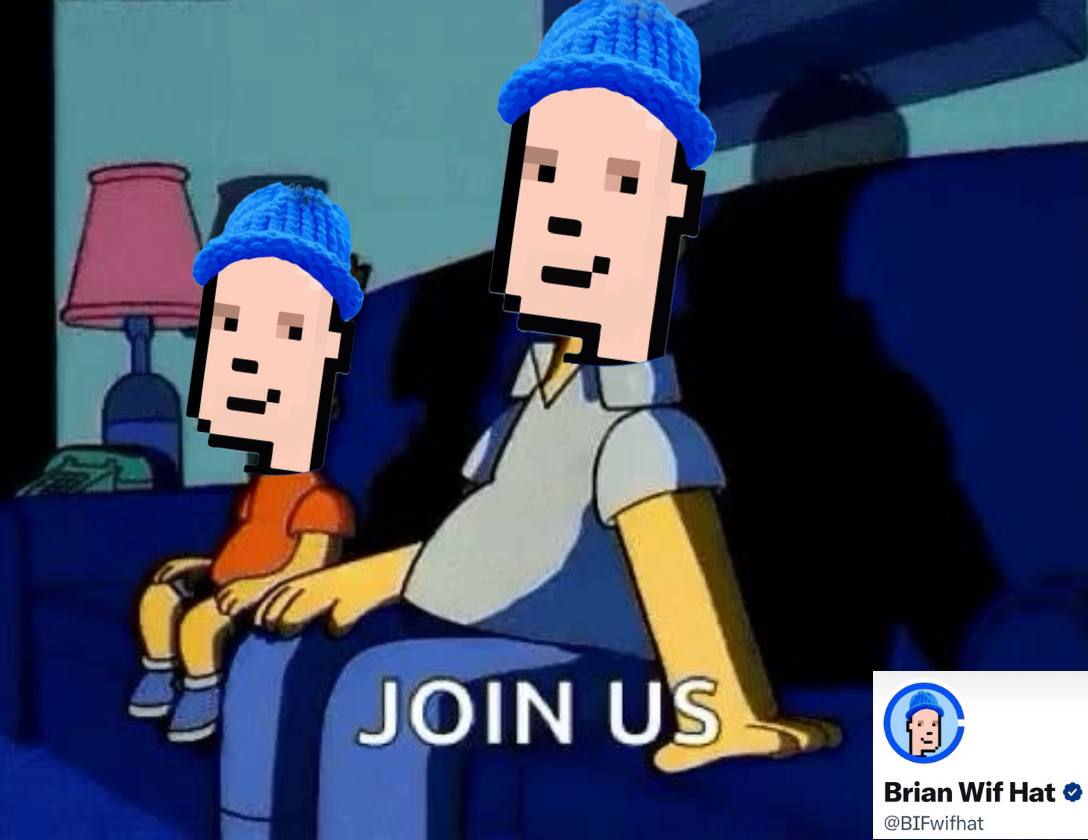 BIFwifhat's tweet photo. At #BrianWifHat we are quietly bulding something BIG

Join us https://t.co/efj9hdrQLM

$BIF #Base https://t.co/ebjoSqVJN8