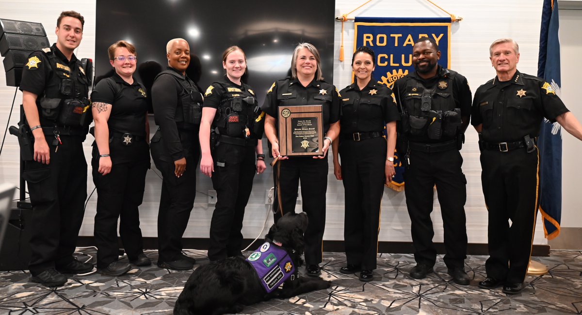Sheriff Lott invests in the best equipment and training, as well as mental health support.  
Friday, mental health Dir. Allison Farrell received the Nancy M. Moody Law Enforcement Award of Excellence from the Five Points Rotary Club.
Congratulations to Dir. Farrell!
