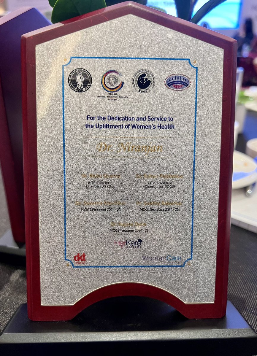 Niru22's tweet photo. Felicitated and honoured by @MOGSHQ @fogsiofficial #YTP & #MTP #FOGSICommittee on 15th June 2024 by @suvarnakhadilk3 #geethabalsarkar #SujataDalvi @PalshetkarRohan #DrRichaSharma #FOGSI committee #chairpersons for the dedication and service to the upliftment of #womenshealth. Thanks to all of you for encouraging me to work more and more towards improvement o women’s health.