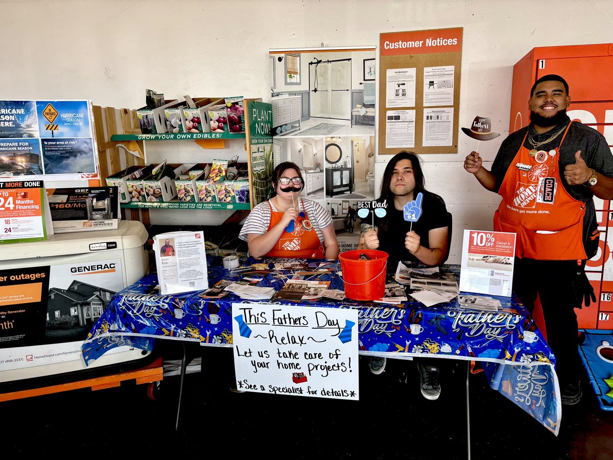 CorpusAmy's tweet photo. #THD6584 Father’s Day weekend services event! 👔 @bka1220 @je_raul08 @bluepitt79 https://t.co/mCxXL2HHe1