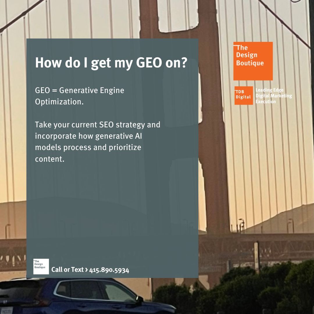 DesignBoutique's tweet photo. Why should you care about GEO? Because it is always easier to win when you are ahead. #DigitalMarketing https://t.co/Mdz89B4tFY