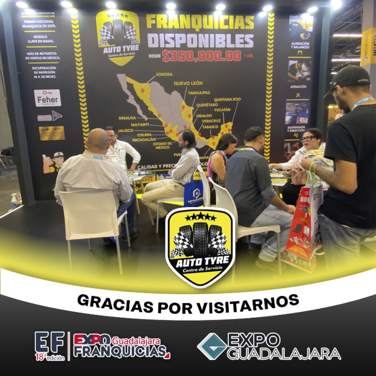 _AUTOTYRE's tweet photo. 📍 ¡Gracias por visitarnos en la Expo Guadalajara 2024!

Agradecemos tu interés en unirte a la familia AUTO TYRE. Si tienes más preguntas o quieres conocer más sobre nuestras franquicias, no dudes en contactarnos.

AUTO TYRE - Calidad y servicio en un solo lugar. https://t.co/DXPXMLYFRF