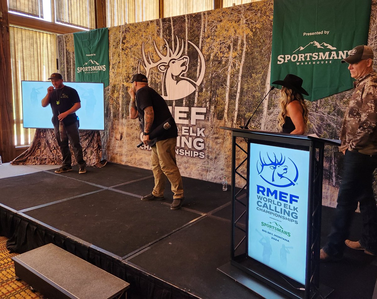 RMEF's tweet photo. We're off & running at the 2024 RMEF World Elk Calling Championships, co-presented by @SportsmansWH #elkcalling #huntingisconservation https://t.co/saH7oGy3ki