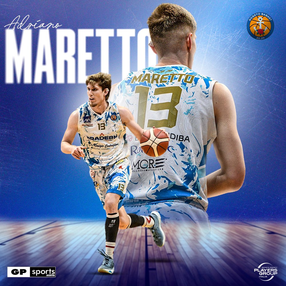 #MercadosePases 🚨

Adriano Maretto (<a href="/AdriMaretto/">Adri</a> ) renueva su vinculo por una temporada más con  𝐑𝐨𝐬𝐞𝐭𝐭𝐚 𝐁𝐚𝐬𝐤𝐞𝐭 𝟐𝟎.𝟐𝟎 de Italia.

Exitos Adriano, vamos con todo !!💪💪🇮🇹🇮🇹
#TeamGPSports