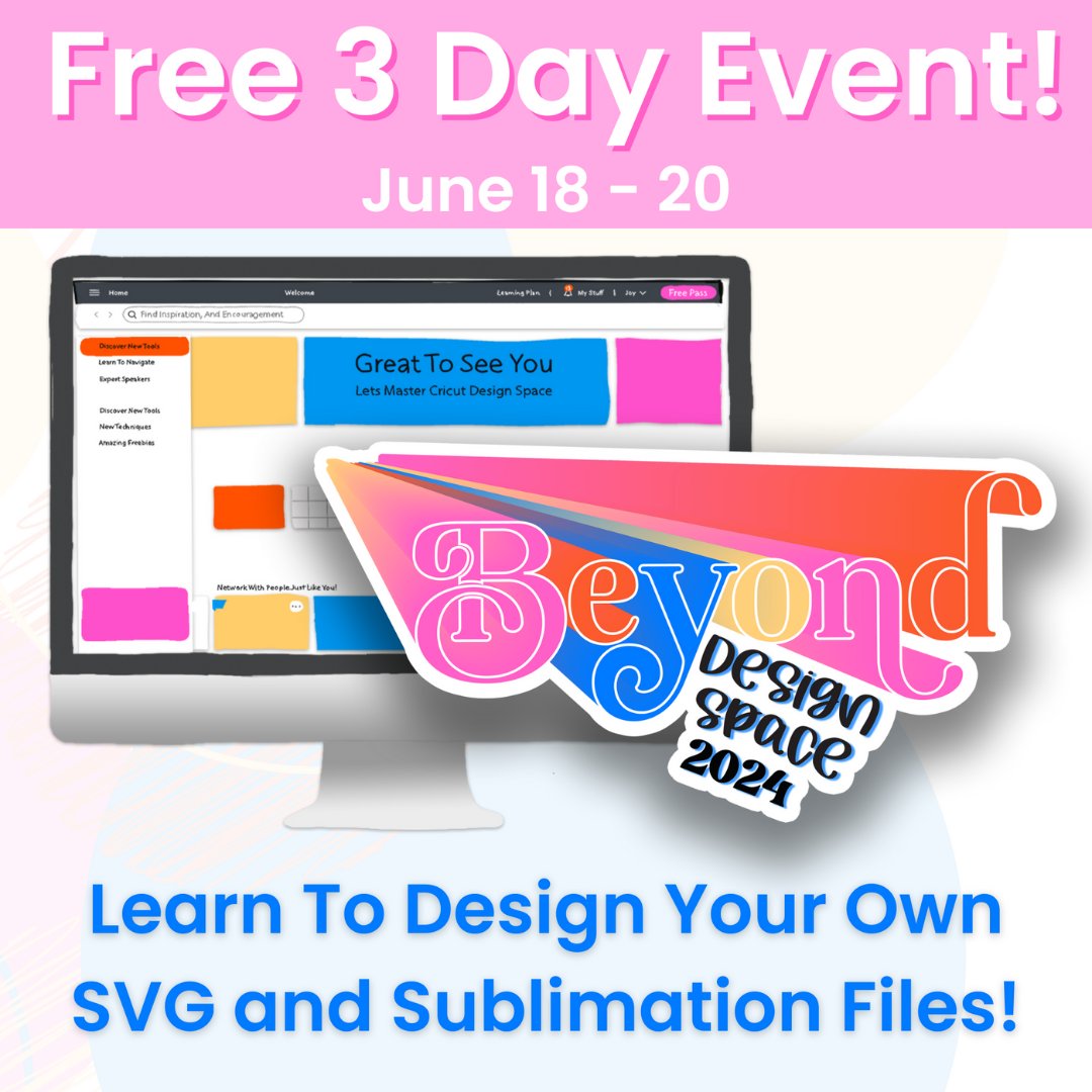 CraftChameleon's tweet photo. Join us and other experts for valuable insights and techniques at Beyond Design Space 2024, a free online event from June 18th to 24th. 

Free Pass Registration:
https://t.co/oFoqFoRr0p

VIP Pass Registration:
https://t.co/oFoqFoRr0p

#craftchameleon https://t.co/pX3WtVz9K3