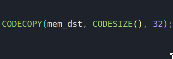 At first, I thought it was an error in the Solidity compiler – copying after the end of the code boundary? But it turns out it's an easy way to nullify a memory region of a specific size, see codecopy docs.
MSTORE is cheaper for len=32, but for arbitrary lengths, it's ok
