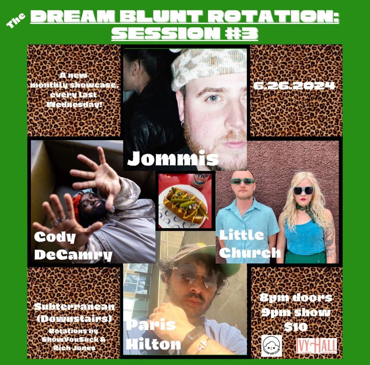 The Dream Blunt Rotation is back for Session #3 6.26 downstairs at <a href="/subtchicago/">Subterranean</a> 💨 Featuring <a href="/jommisjettison/">jommis</a> <a href="/CodyDeCamry/">The Coolest</a> Little Church + Paris Hilton ✨ Hosted by yours truly + <a href="/ShowYouSuck/">CLUB SHOW SHOW</a> clean air c/o <a href="/Clean_Air_Club_/">Clean Air Club</a> + fun c/o Ivy Hall 💥 

Tix
wl.seetickets.us/event/dream-bl…
