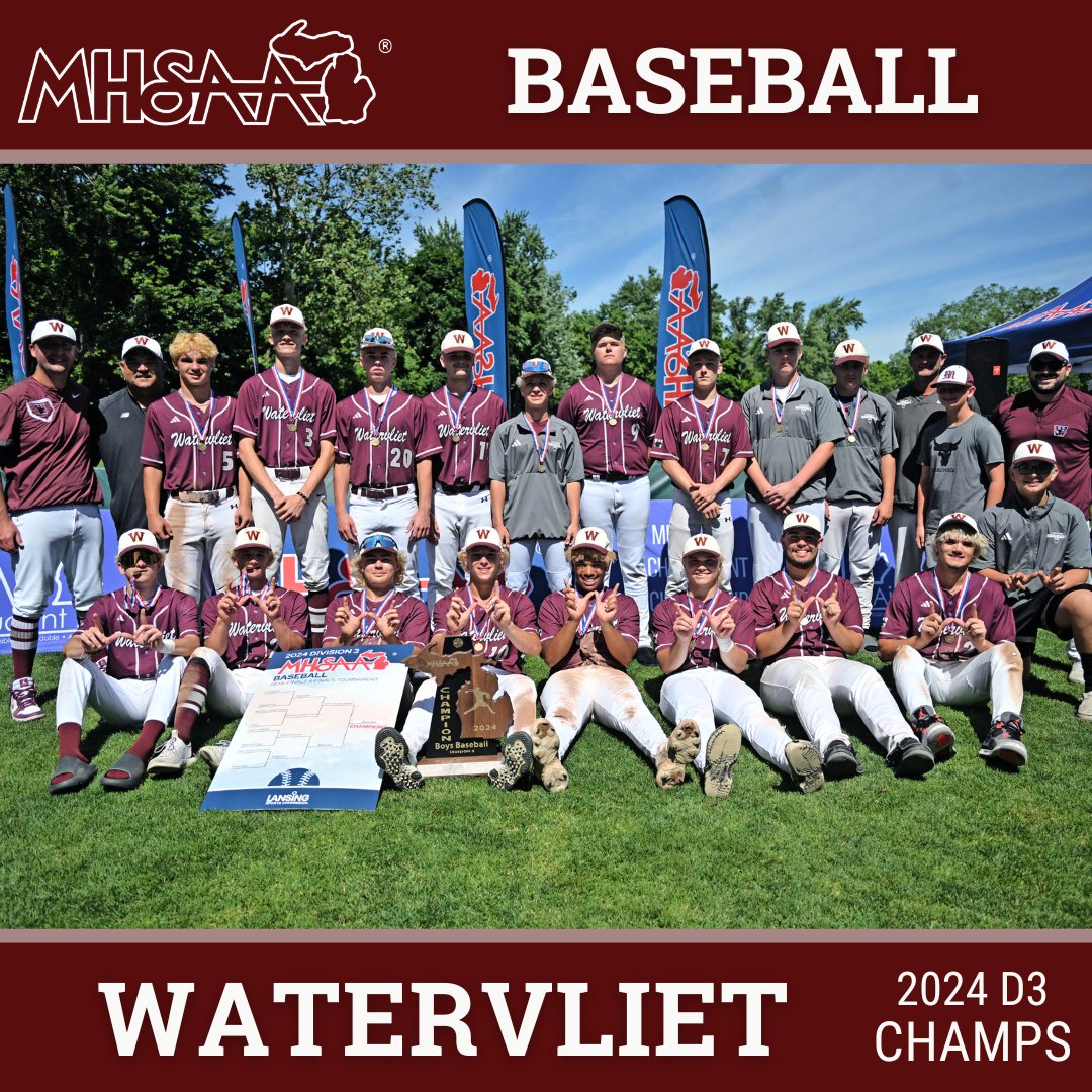 MHSAA (@mhsaa) on Twitter photo ⚾ D3 BASEBALL FINAL: Watervliet Baseball Cements 'Legendary' Status with School's 1st Finals Win!🏆
➡️ow.ly/VInt50Sjuws 👀
#congratulations #finals #baseball #champion #watervliet #panthers #MHSAA
<a href="/PanthersWVBB/">WV Panther Baseball</a> ⚾ D3 BASEBALL FINAL: Watervliet Baseball Cements 'Legendary' Status with School's 1st Finals Win!🏆
➡️ow.ly/VInt50Sjuws 👀
#congratulations #finals #baseball #champion #watervliet #panthers #MHSAA
<a href="/PanthersWVBB/">WV Panther Baseball</a>