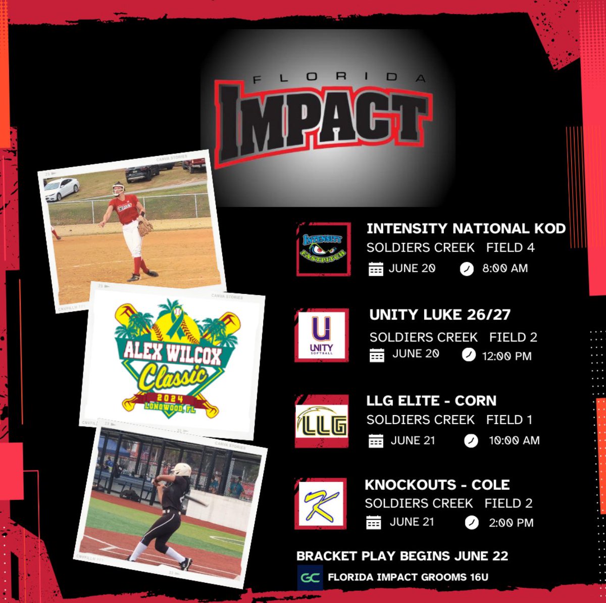 Laura Grooms (@coachlaura2k27) on Twitter photo Next on the list for these girls…the Alex Wilcox Classic in central Florida. 🥎 @FLImpactGrooms <a href="/alexwilcoxclas1/">alexwilcoxclassic</a> <a href="/ExtraInningSB/">EXTRA INNING SOFTBALL</a> Next on the list for these girls…the Alex Wilcox Classic in central Florida. 🥎 @FLImpactGrooms <a href="/alexwilcoxclas1/">alexwilcoxclassic</a> <a href="/ExtraInningSB/">EXTRA INNING SOFTBALL</a>