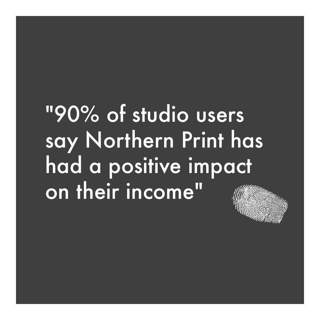 NorthernPrint's tweet image. &quot;90% of studio users say Northern Print has had a positive impact on their income&quot; 
(Annual Survey to Studio Members)
Click here to find out more about studio membership with Northern Print: buff.ly/3RxpUdH

#printmakingstudio #creativepractice #freelanceartist