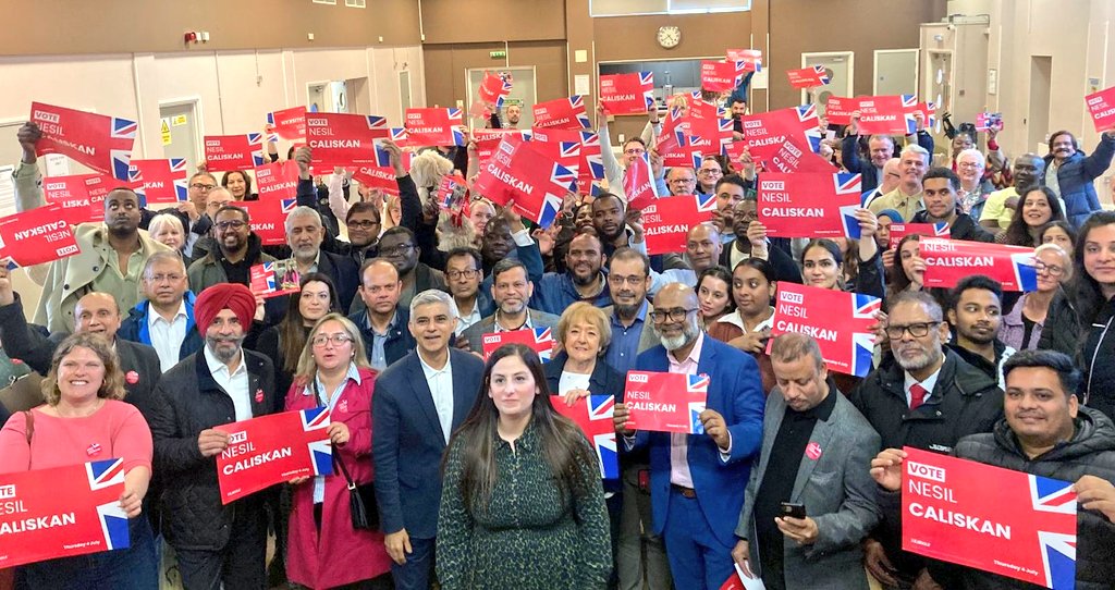 Sadiq Khan (@sadiqkhan) on Twitter photo Thanks to everyone who joined us in Barking for the launch of <a href="/Nesil_Caliskan/">Nesil Caliskan</a>'s campaign.
On 4 July - a vote for Labour is a vote for economic stability, cutting NHS waiting times, increased police on the streets and thousands more teachers.
#LabourDoorstep #VoteLabour🌹 Thanks to everyone who joined us in Barking for the launch of <a href="/Nesil_Caliskan/">Nesil Caliskan</a>'s campaign.
On 4 July - a vote for Labour is a vote for economic stability, cutting NHS waiting times, increased police on the streets and thousands more teachers.
#LabourDoorstep #VoteLabour🌹