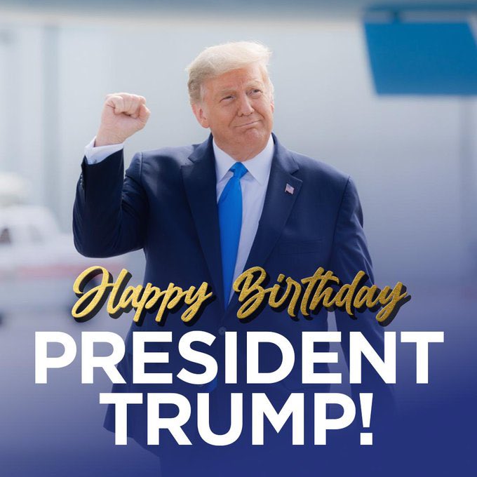 Happy birthday Mr. President Sir <a href="/realDonaldTrump/">Donald J. Trump</a>