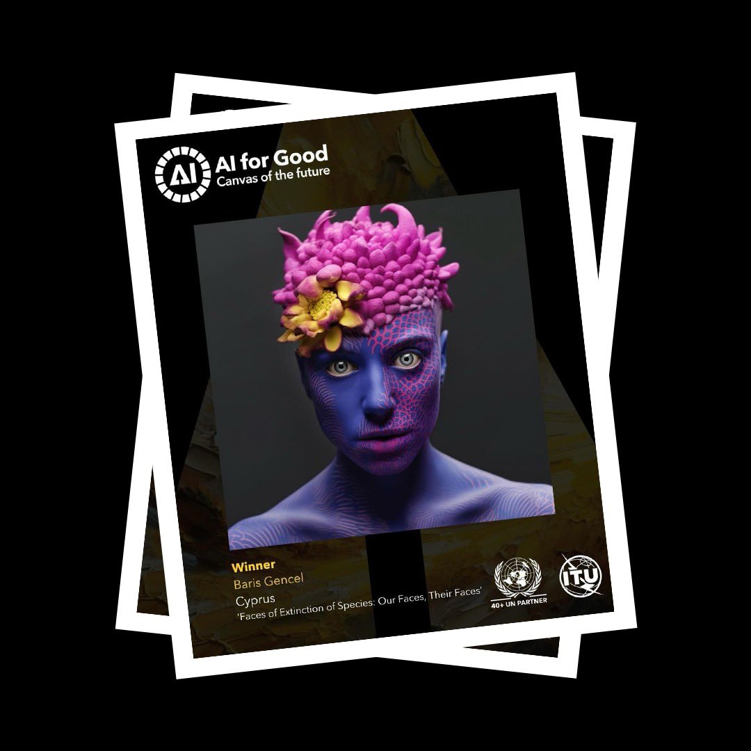 Congrats to Baris Gencel for winning the UN AI for Good Award with ‘Faces of Extinction of Species’!