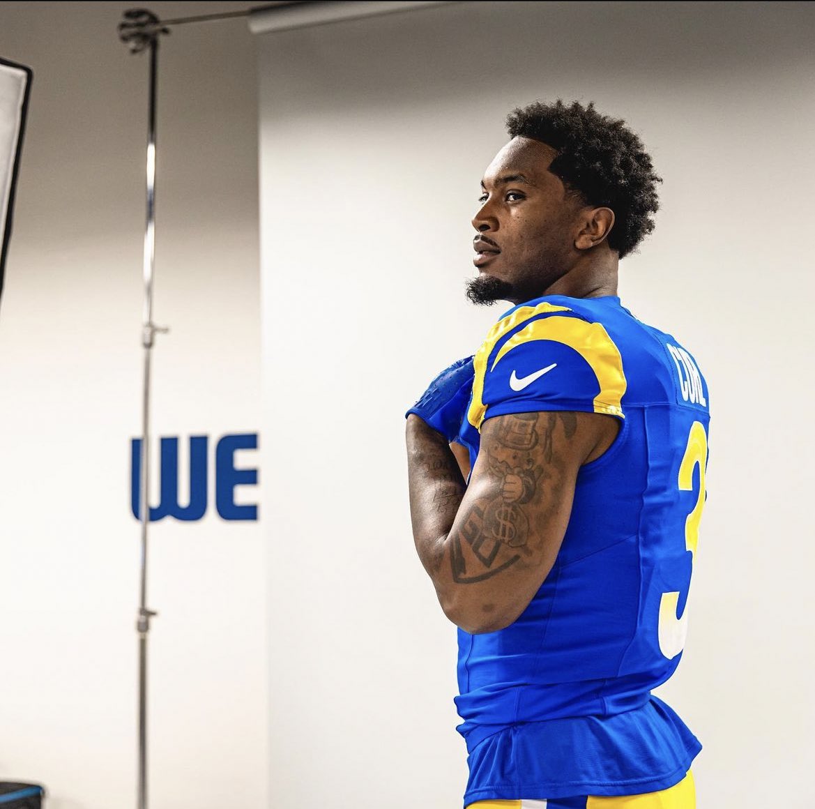 Former #Commanders S Kam Curl in his new LA Rams threads 👀