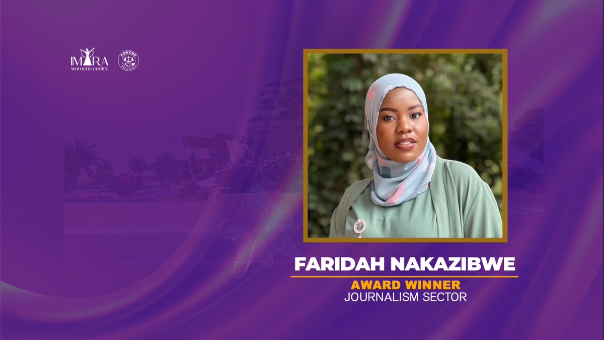 FOWODE_UGANDA's tweet photo. We are celebrating and honoring Sheroes at the ongoing #ImaraFundraisingDinner
 In the category of journalism, @fsnakazibwe gets awarded for excellence in the sector and her inspiration &amp; motivation to young women. #ImaraFundraisingDinner
#ImaraFundraisingDinner https://t.co/KmYanZDDZS