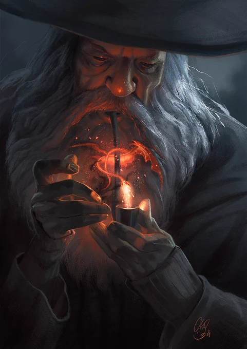 Tengo muchos nombres, Mithrandir entre los elfos, Tharkún para los enanos; Olórin era en mi juventud en el Oeste que nadie recuerda, Incánus en el Sur, Gandalf en el Norte; al Este nunca voy.Joshua Lutz 
