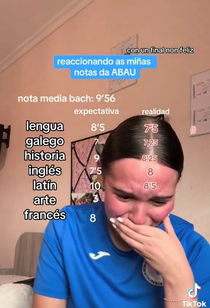 MellamanSiL's tweet photo. Estos días internet se peta de vídeos "reaccionando a mis notas de ebau" o cosas sinilares.

Dejad de lado las notas o las reacciones, pensad que docenas de personas están subiendo videos, y aunque se pongan a llorar o tengan reacciones exageradas, lo suben pensando que es buena+ https://t.co/oZmsElipvy