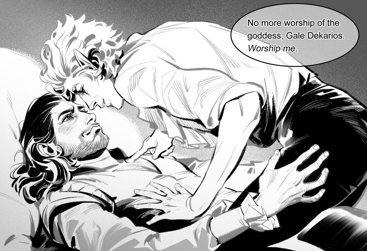 "No more worship of the goddess, Gale Dekarios, worship me."
#astarion #galedekarios #bloodweave