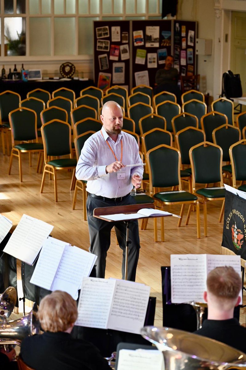 Finalist number 4 is Christopher Ward from America 🇺🇸 working with @ecclesboroughband on Riverdance #BBCA #ConductingCompetition2024 #Maestro #ConductorsLeadFromTheFront #Finalists #Yamaha