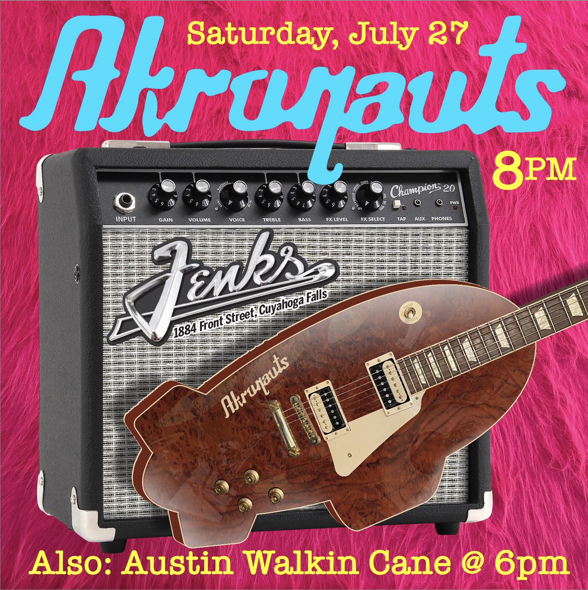 Jenks! Saturday, July 27
#akronauts #akronautsband #akronautstheband #jenksbuildingcuyahogafalls #jenksbuilding #austinwalkincane