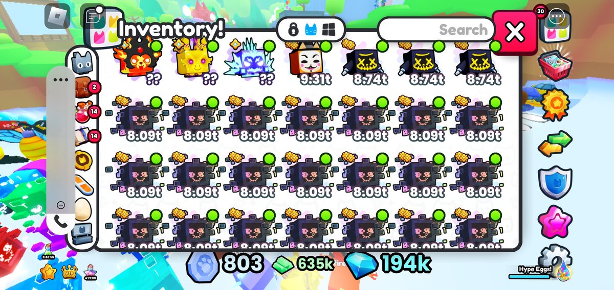 butterstick39's tweet photo. @Realking_bunny Asking  for a huge heres my inventory not begging https://t.co/kj31FBLkh9
