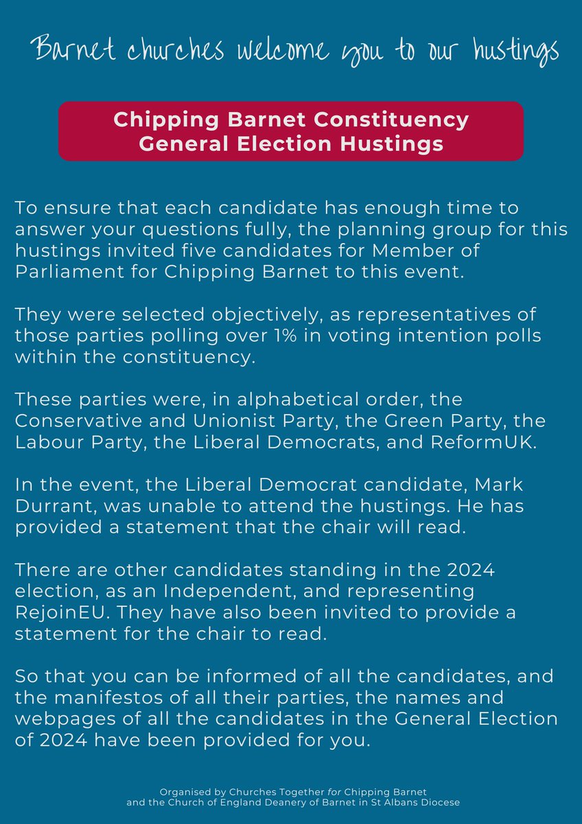 From the organisers: