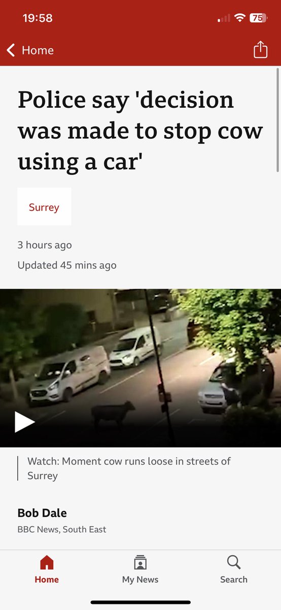 PElworthy's tweet photo. Apart from a heavy handed response from the police - I didn’t know cows could drive. https://t.co/yG1a8eFtaQ