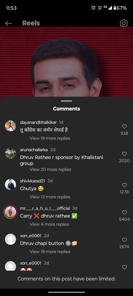 ishansinghhindu's tweet photo. @ItsAarti_ आपके @dhruv_rathee जी इतना डर गए की अपने इंसाग्राम पर कमेंट बंद कर दिया है।
😅😅

लगता है पैंट गीला या पीला भी हो जायेगा।
😅😅

@dhruv_rathee = #AapKaPilla https://t.co/mR7aJ3dKDT