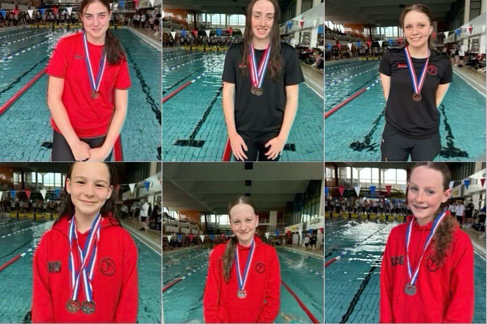 HamiltonBaths's tweet image. Congratulations to our medal winners today at the SAST meet in Ayr
Charlotte McGavin, Lucy Hunter, Holly Hutchison, Jenni McGuire, Megan Ruddy and Emma Leggate. Emma McGavin ran off to eat birthday cake so we’ll catch her tomorrow.