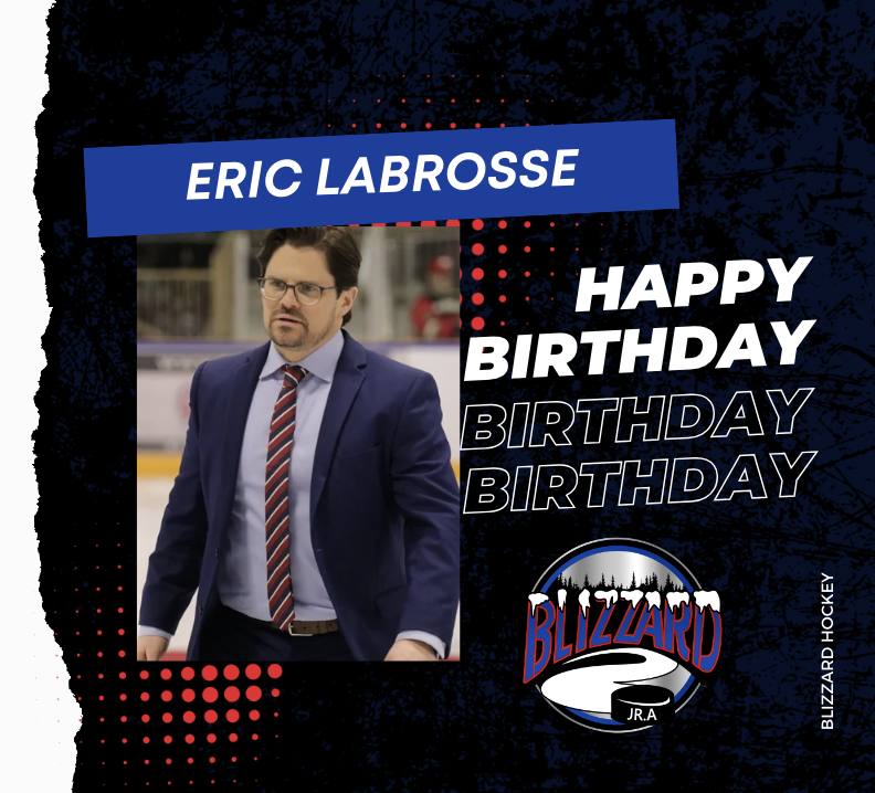 NorManBlizzJrA's tweet photo. Bonne fête to our HC/GM Eric Labrosse!
#blizzardhockey #mjhl #tricommunity #happybirthday https://t.co/l6fvqkIIJW