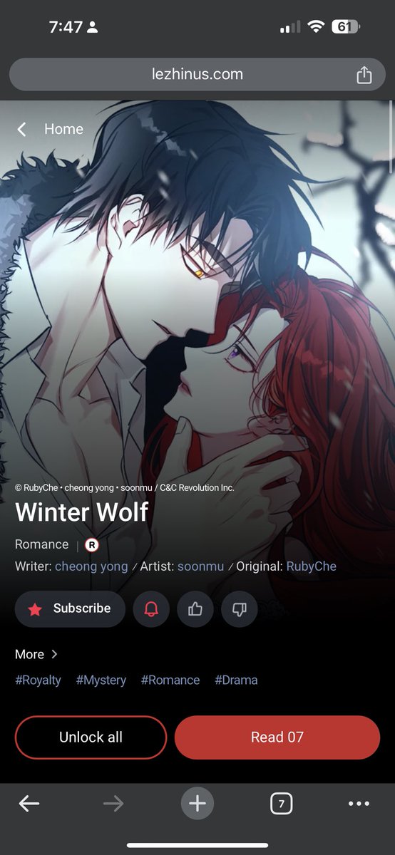cozywulfe's tweet image. I am a sucker for red hair but can anyone tell me if Winter wolf is any good before I spend coins?

#winterwolf #manhwa #lezhincomics