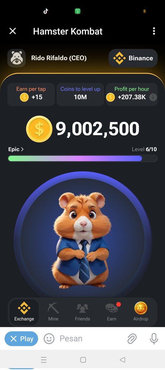 mixmix2389's tweet photo. Join hamster combat Join disini https://t.co/XZNmuYJmq7

#HAMSTERKOMBAT #hamster #airdrop https://t.co/EzlLTzTWdL