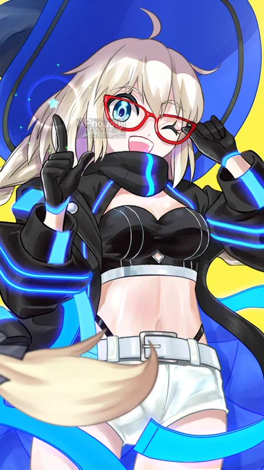 フェスのトネリコ、黄色い部分が青だったら一臨の白装束の黒バージョンみたいじゃない?#FGO 