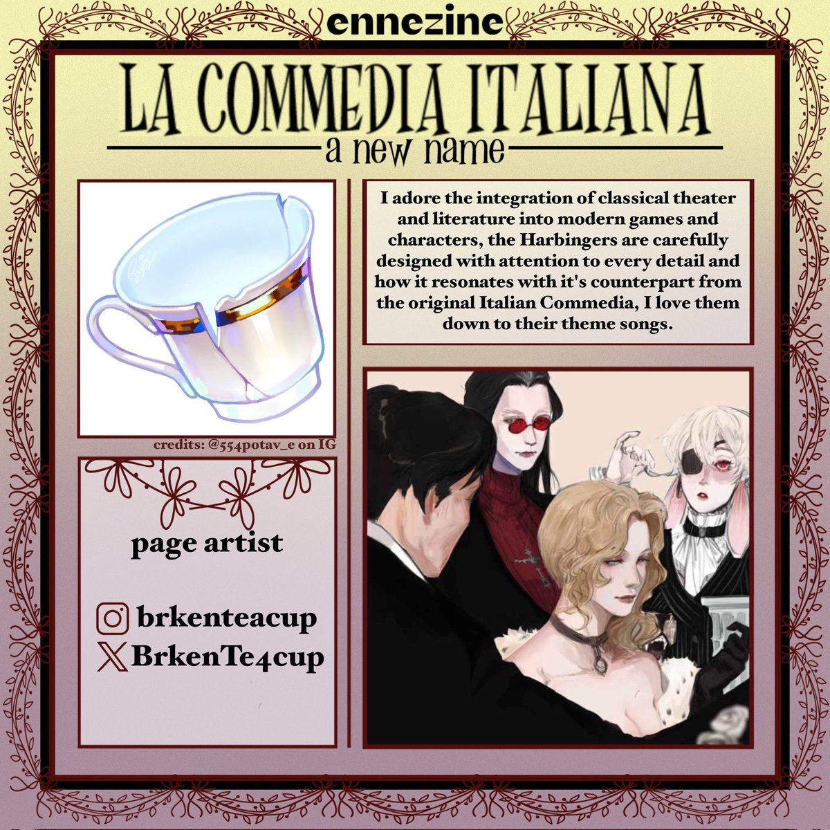 💚Recruit Spotlight!💚

Rank: Page Artist

Codename: <a href="/BrkenTe4cup/">Broken Teacup</a> ♡