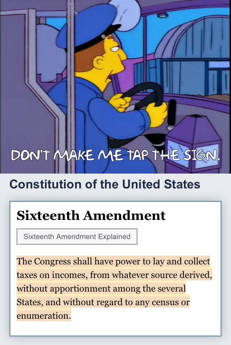 BigRedCeltTT's tweet photo. @BehizyTweets @UnwokeThoughts Reminder POTUS does not have the legal authority to change taxes https://t.co/AH7aY9OpwS