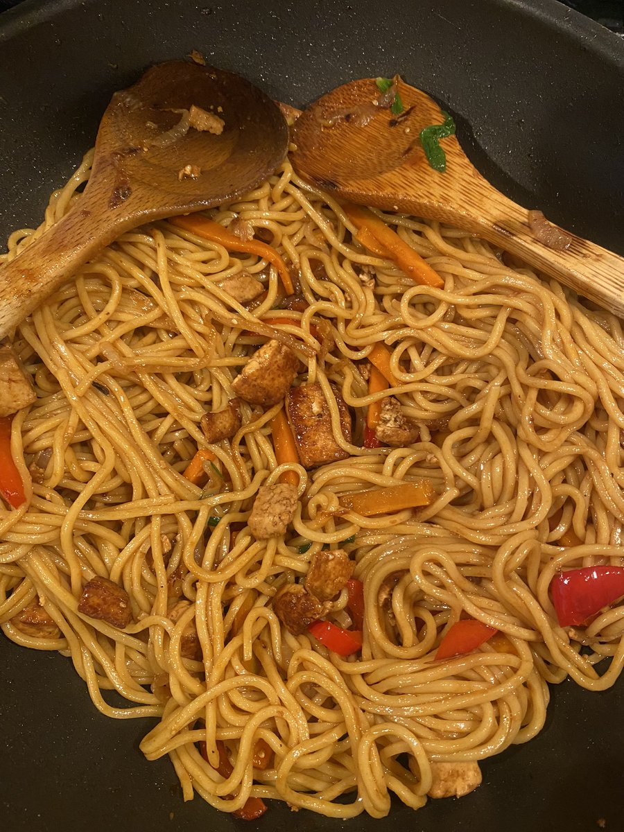 futurejetset's tweet photo. Made tofu lo mein! 🍜 https://t.co/j3HKAKPICp