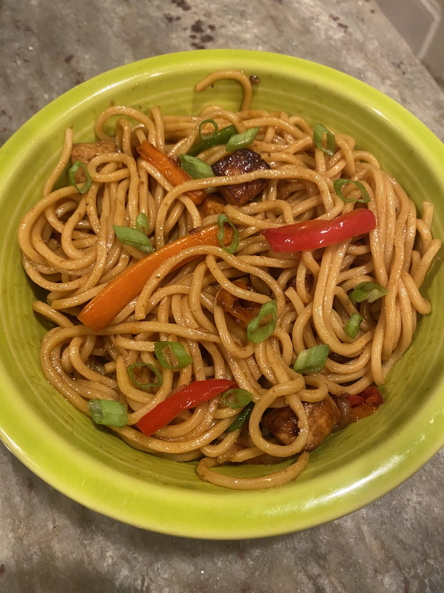 futurejetset's tweet photo. Made tofu lo mein! 🍜 https://t.co/j3HKAKPICp